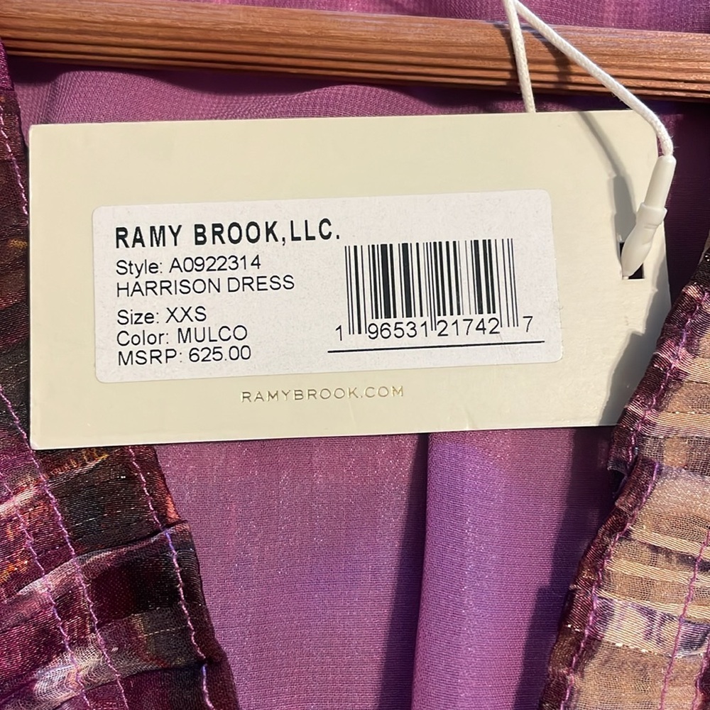 New Ramy Brook Harrison Sangria Stripe Midi Dress size XXS - Picture 15 of 16